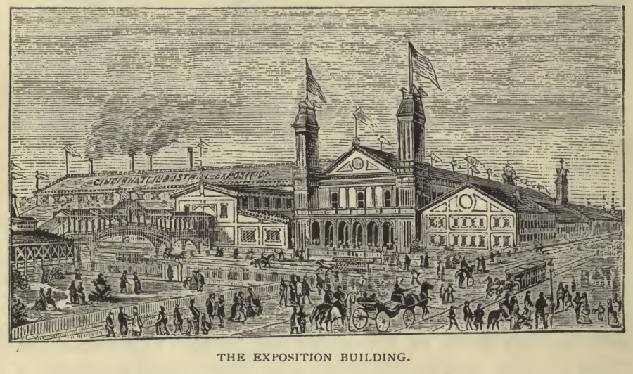  The Exposition Building complex (also known as the Saengerfest Halle) was the predecessor of Cincinnati's Music Hall. The buildings were demolished in 1876. 