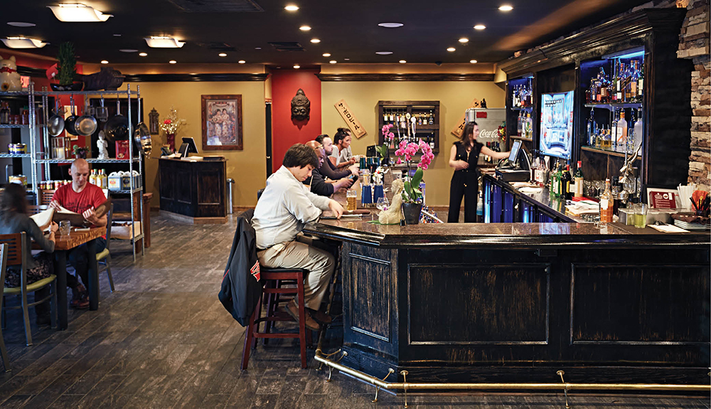 A view of Pacific Kitchen's bar